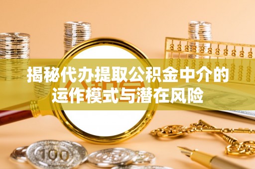 宜阳揭秘代办提取公积金中介的运作模式与潜在风险