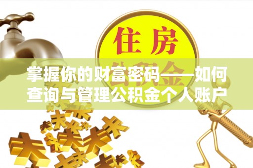 宜阳掌握你的财富密码——如何查询与管理公积金个人账户信息