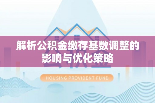 宜阳解析公积金缴存基数调整的影响与优化策略