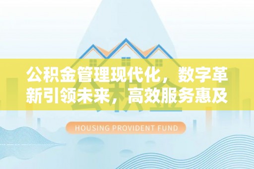 宜阳公积金管理现代化，数字革新引领未来，高效服务惠及民生