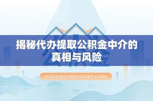 宜阳揭秘代办提取公积金中介的真相与风险
