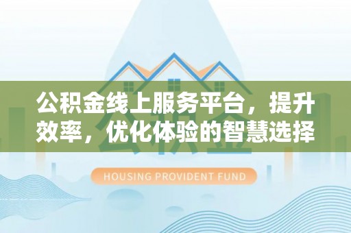 宜阳公积金线上服务平台，提升效率，优化体验的智慧选择