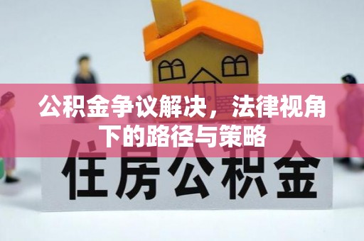 宜阳公积金争议解决，法律视角下的路径与策略