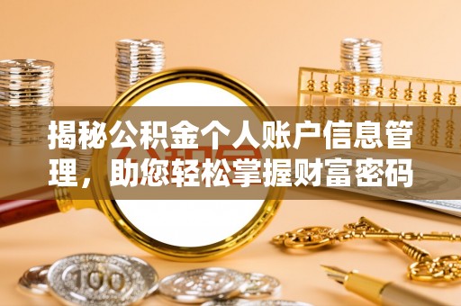 宜阳揭秘公积金个人账户信息管理，助您轻松掌握财富密码