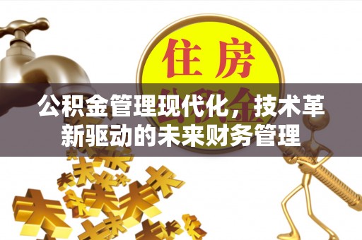 宜阳公积金管理现代化，技术革新驱动的未来财务管理