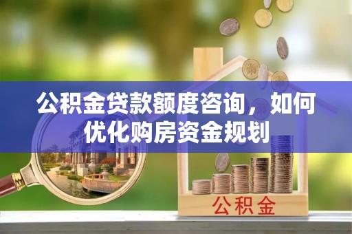 宜阳公积金贷款额度咨询，如何优化购房资金规划